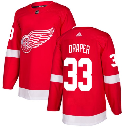 Adidas Red Wings #33 Kris Draper Red Home Authentic Stitched NHL Jersey